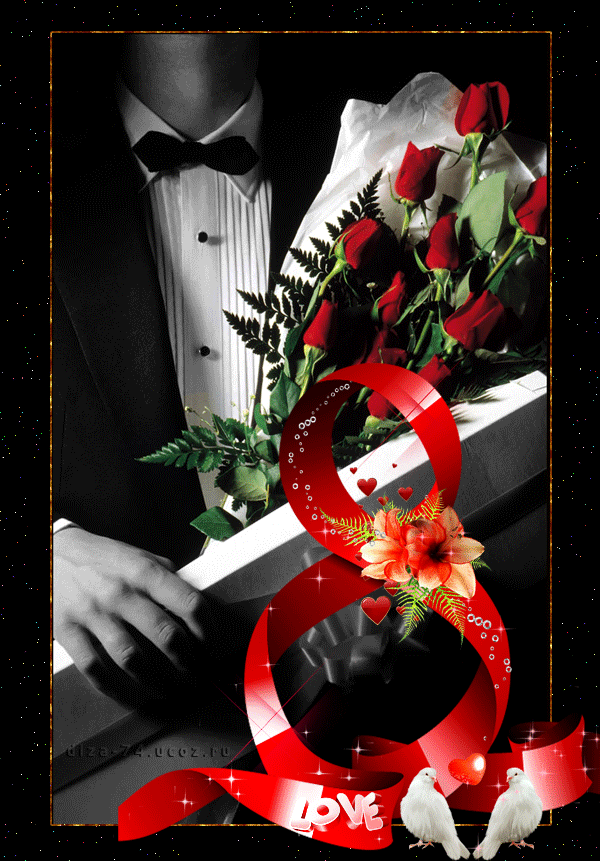Розы, мужчина, 8 марта