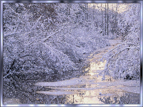 Зимний пейзаж фото GIF