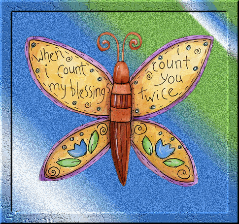 Бабочка с надписью на крыльях