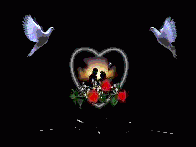 Анимация голуби на любовь