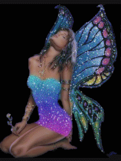 Анимированная девушка бабочка
