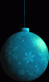 Голубой новогодний шарик