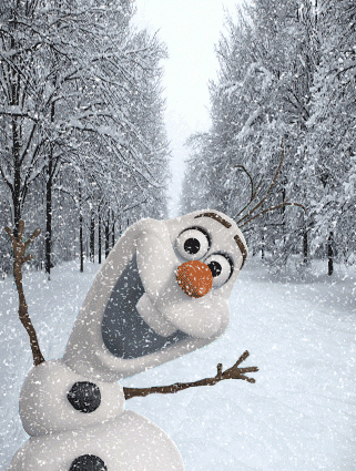 Прикольный снеговик Олаф