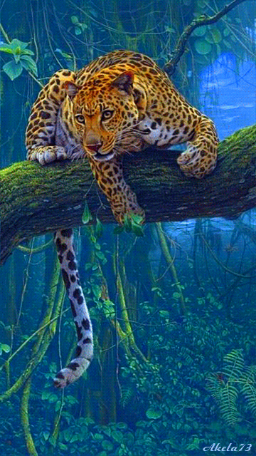 Картинка 3D леопард