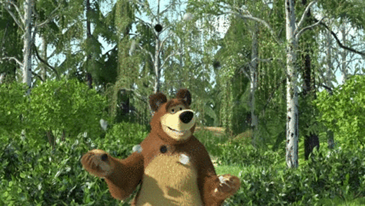 Анимация Медведь из мультфильма