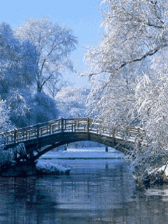 Зима, природа, река на телефон
