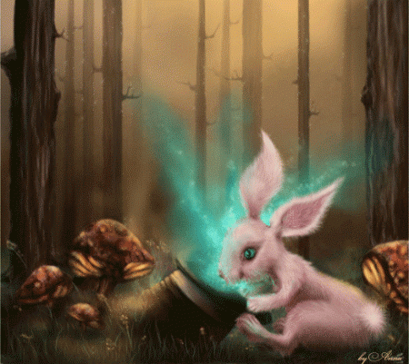 Прикольный сказочный кролик