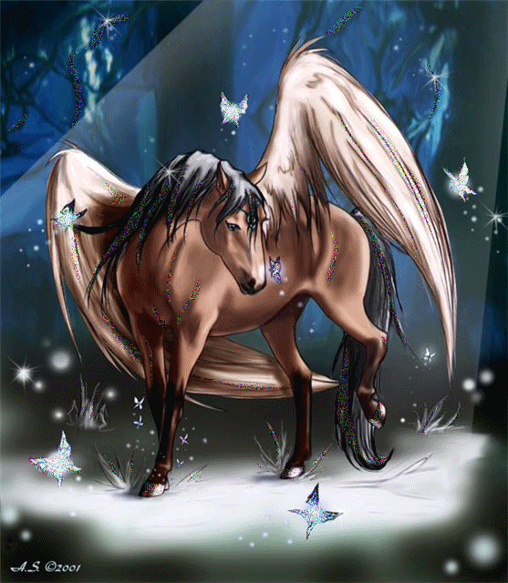 Рисунок лошадь с крыльями
