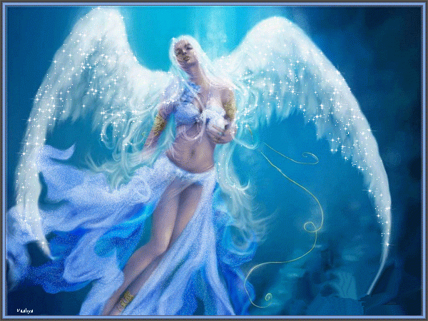 Ангел с большими белыми крыльями