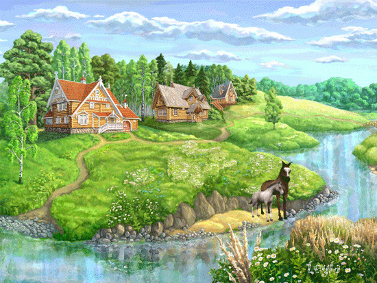 Пейзаж деревни