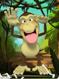Анимация обезьяна