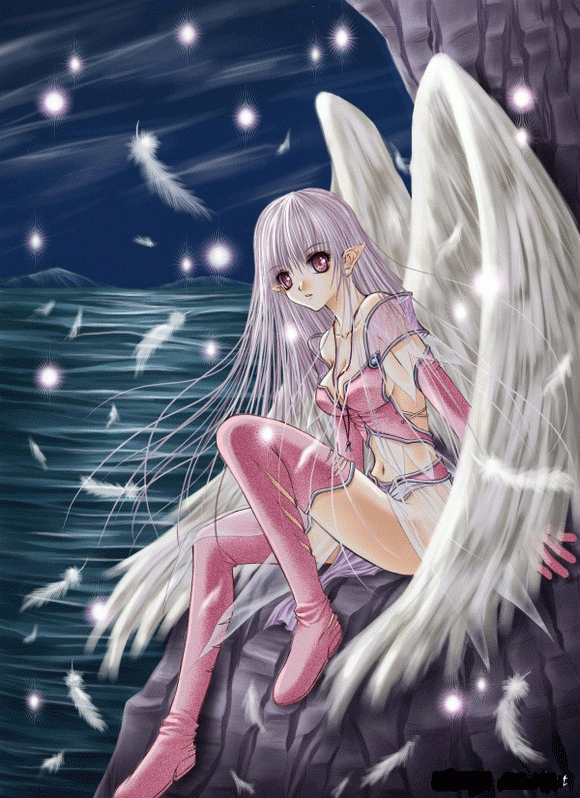 Аниме девушка ангел