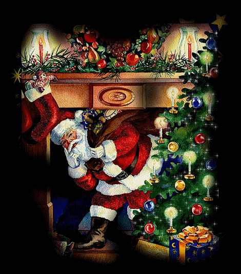 Дед Мороз под елкой - Анимация