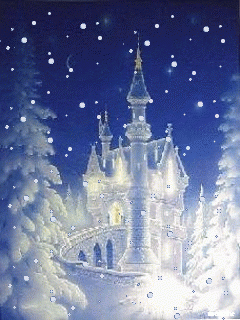 Анимация снежный замок
