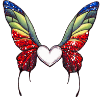 Бабочка в виде сердечка